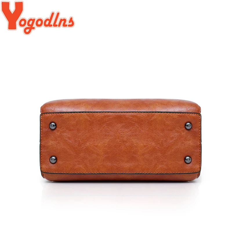 Yogodlns Fashion handbag luxury solid color female vintage designer handbags card four-piece shoulder bag Messenger bag wallet