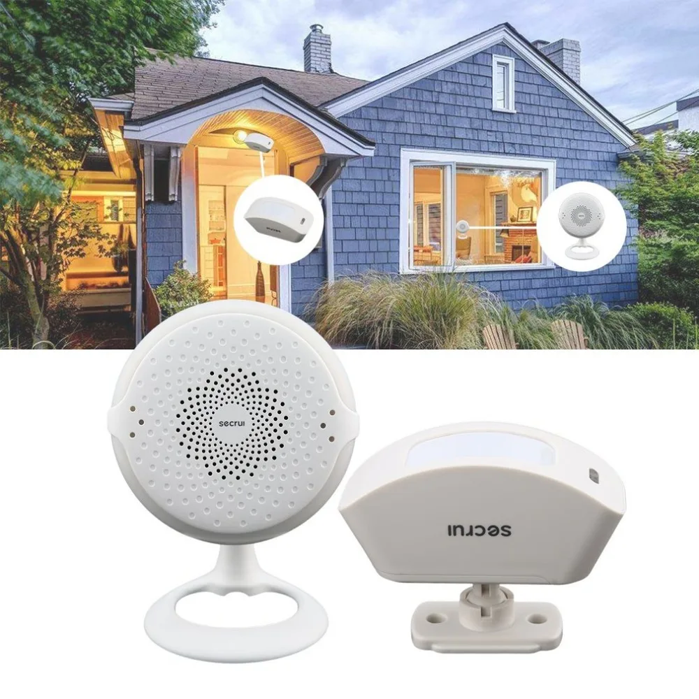 

SECRUI Doorbell Alarm Host Welcome Security Burglar Alarm System 1 Sensor and 1 Receiver Ideal for Businesses and Homes