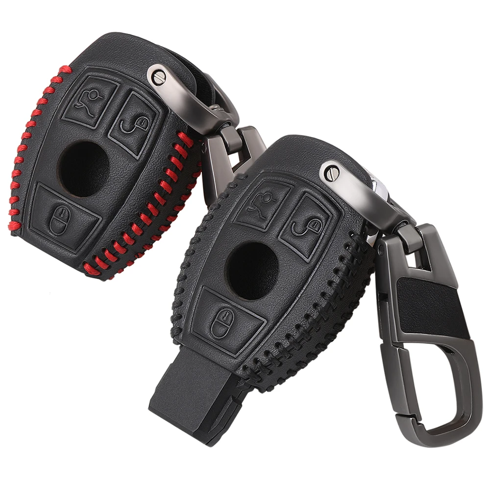 

AndyGo Genuine Leather Men Car Key Bag Case Cover Key Holder For Mercedes Benz AMG W203 W210 W211 W124 W202 W204 W205 GLE CLA