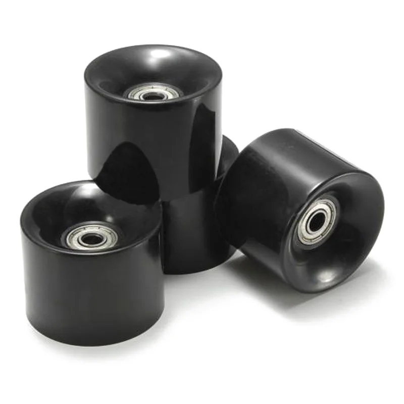 Set Of 4 Skateboard Wheels 6cm Diameter and 4.5cm Width For Penny black