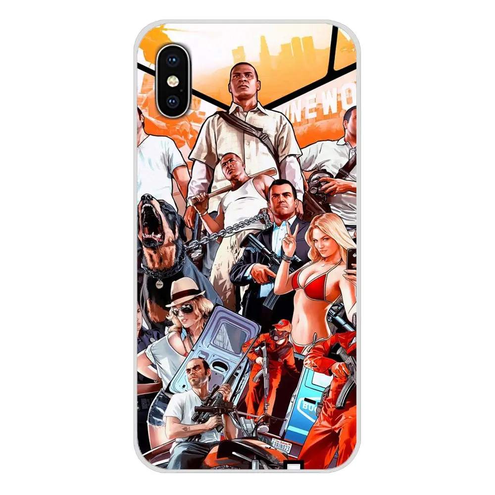 Прозрачные мягкие чехлы для Samsung Galaxy A3 A5 A7 J1 J2 J3 J5 J7 2015 2016 2017 GTA San принтер Grand Theft Auto 5