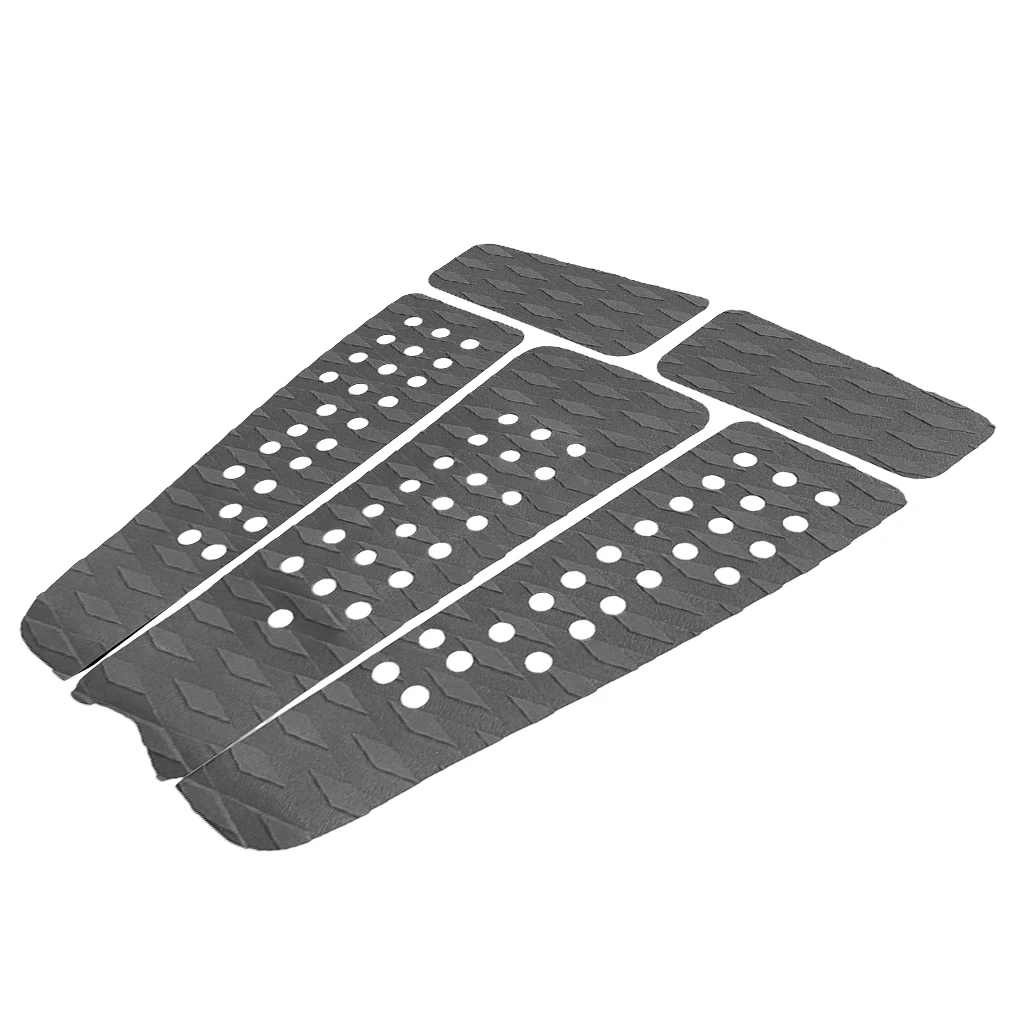 5 Pieces Diamond Grooved Premium EVA Surfboard SUP Traction Deck Grip Tail Pad Water Sports Surfing Accessories - 4 Colors
