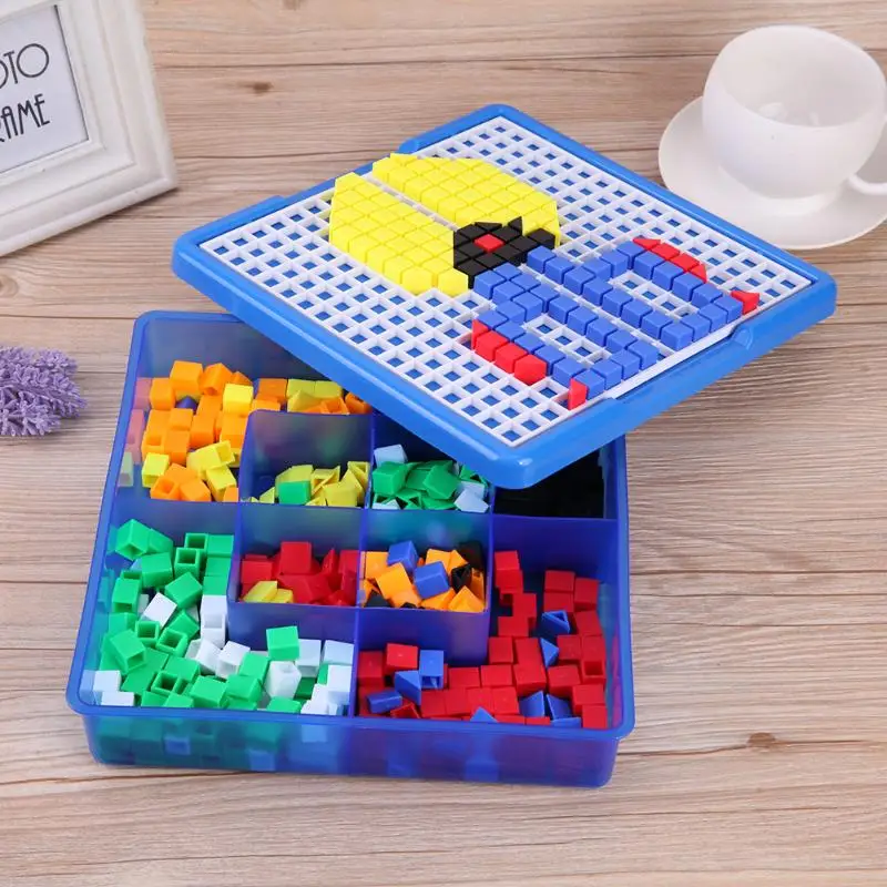 

580 Pieces DIY Assembly Intelligence Puzzles 3D Picture Puzzle Mosaic Nail Pattern Educational Toy Button Art For Birthday Gift