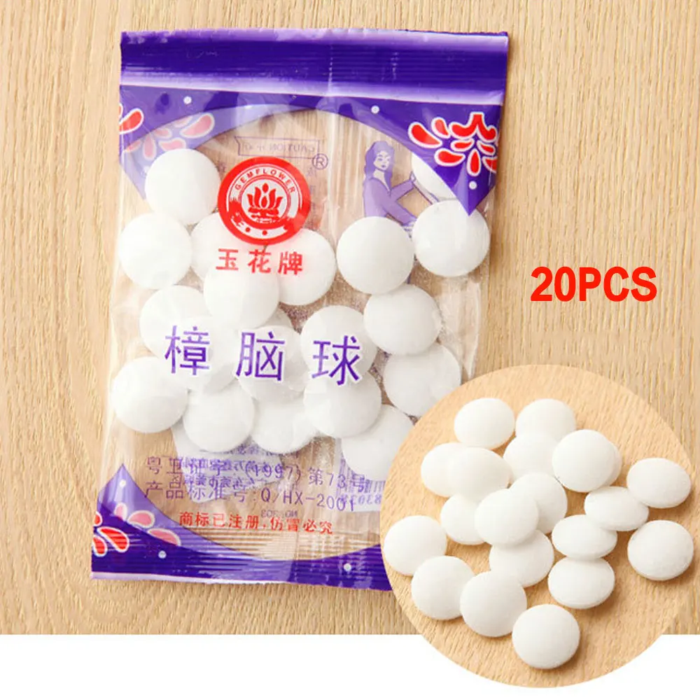 

Natural Camphor Ball Health Pest Control Mothballs Ball Insect-resistant Eat By Moth Naphtaline Safe Repellent Wardrobe Clothes