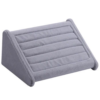 

1pcs Ice velvet 5 rows show ring earrings cufflinks dish popular jewelry display stand