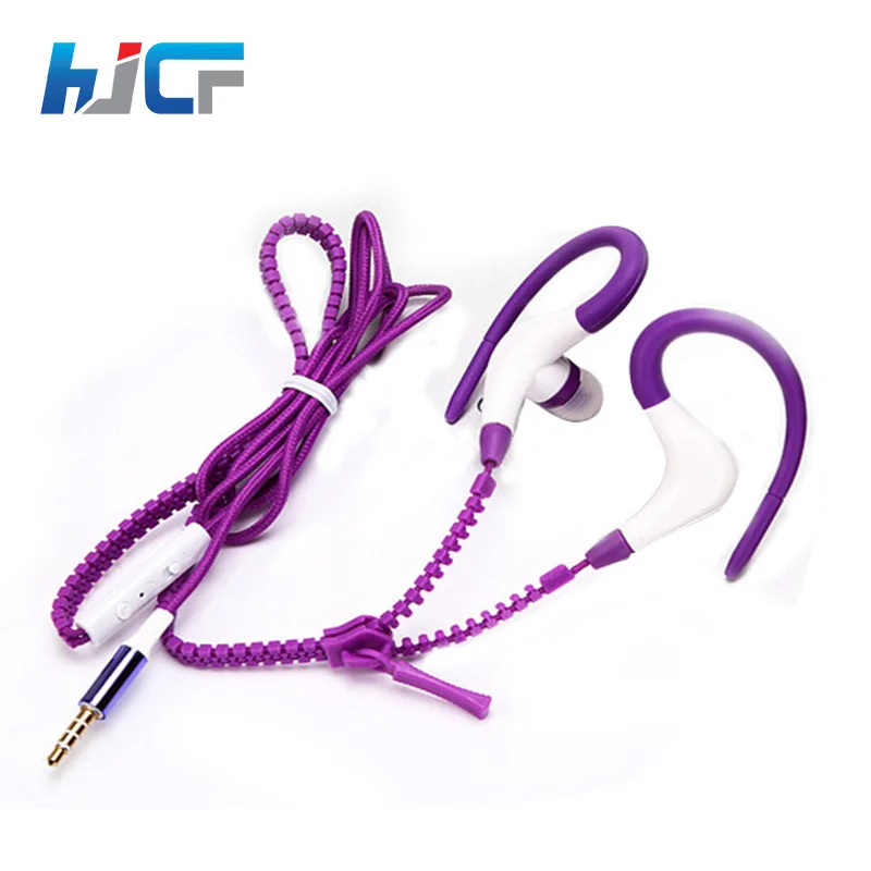 

2016 Hot Sale Stereo Earphones Sport Zipper Headphone with Microphone 3.5mm Brand for  Xiaomi Samsung Galaxy S6 S7 Edge G9200