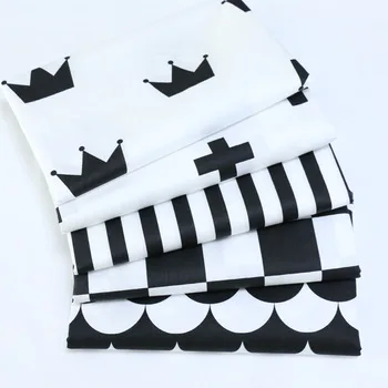 50x160cm 100%Cotton Fabric Big Crown Printed Patchwork Fabric for Sewing Curtain Quilt Bedding Doll Cloth Pattern Fabrics Tissu