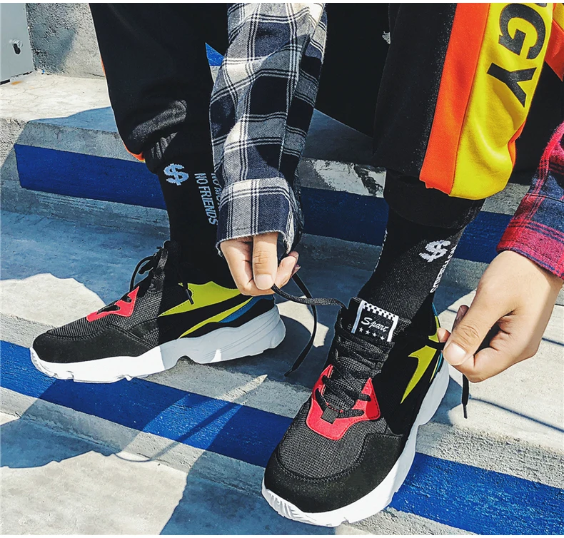 Mens Casual Shoes Chunky Trainers Sneakers Men Casual Shoes Men High Platform Classic Shoes Mens Sneakers Mesh Footwear 2019 New (9)