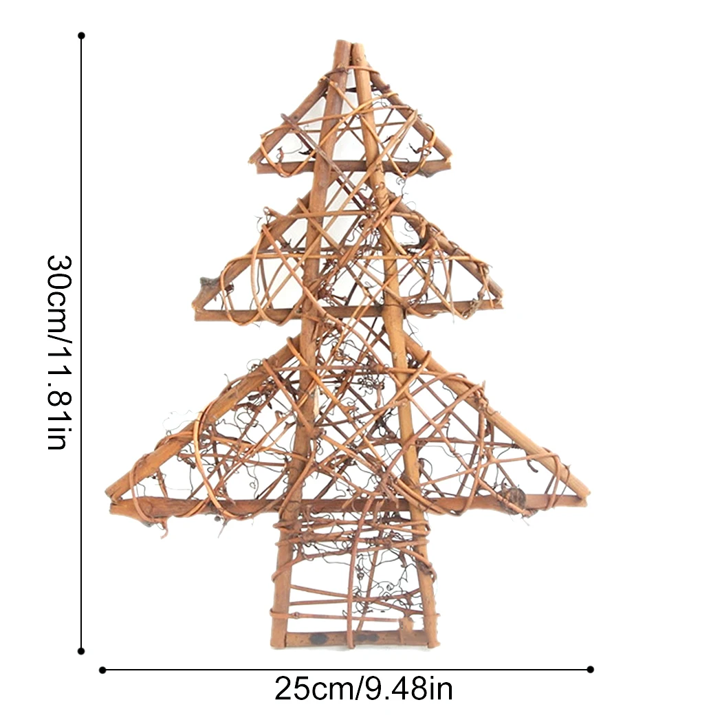 Рождественская елка украшения в форме елки DIY ротанга венок гирлянды дома двери Настенный декор
