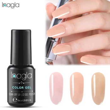 

Inagla Nude Jelly 8ML Gel Polish UV Soak Off Vernis Semi Permanent Gel Nail Varnish Gloss Nail Art Salon Gel Lacquer Manicure