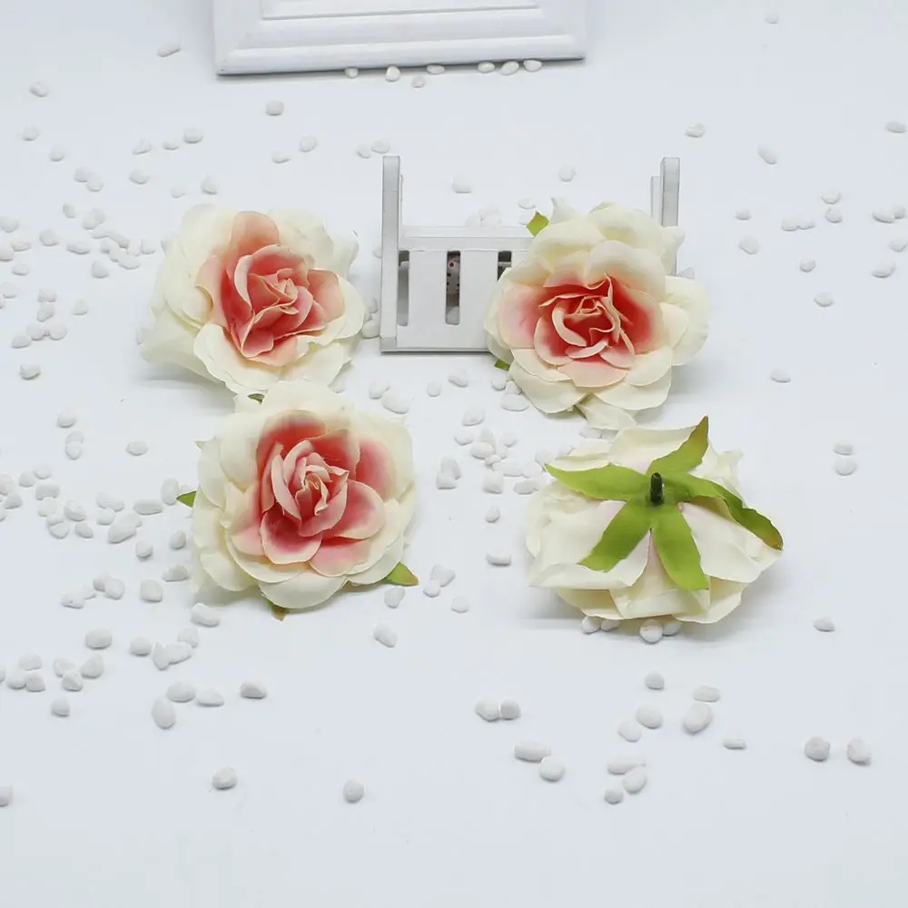 

10PCS/lot 6.5cm Artificial silk Flower fake rose wedding party decoration scrapbook diy craft candy box decoration anniversary
