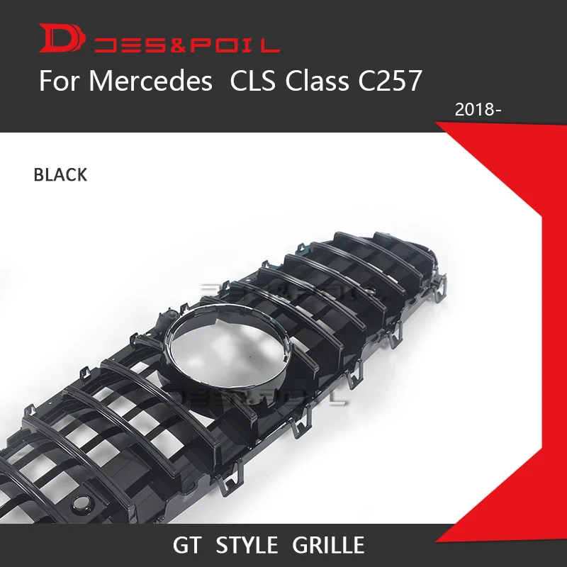 Новые CLS C257 GT гриль для Mercedes класс CLS C257 подтяжки лица Авто Передняя решетка CLS300 CLS350 CLS450 CLS500 CLS53 AMG 4matic - Цвет: GT Black With Cam