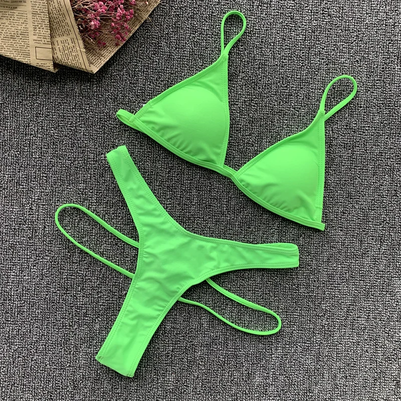 

tankini mujer 2019 Swimwear Women High Waist/string /neon/thong/swimsuits Sexy Bathing Suit Women two piece swimsuit
