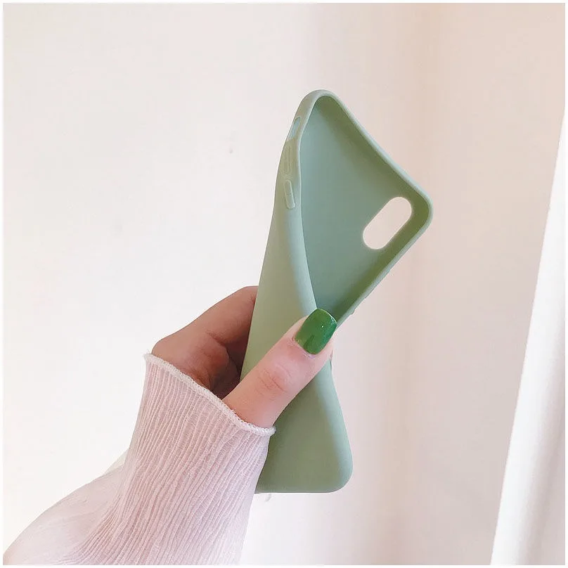 Slim Thin Candy Color Matte Skin Soft TPU Case Cover on sfor Samsung A10 A20 A30 A40 A50 M10 M20 Matcha Green Silicon Phone Capa (7)
