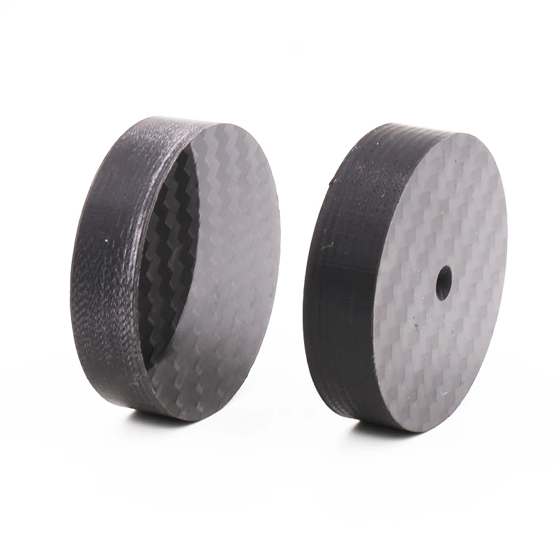 Isolamento de Alto-falante Fibra de Carbono Base de Sapato Almofada de Alto-falante Peças Preto Hifi Amp Cone 40x10mm 8 Pés - Image 3