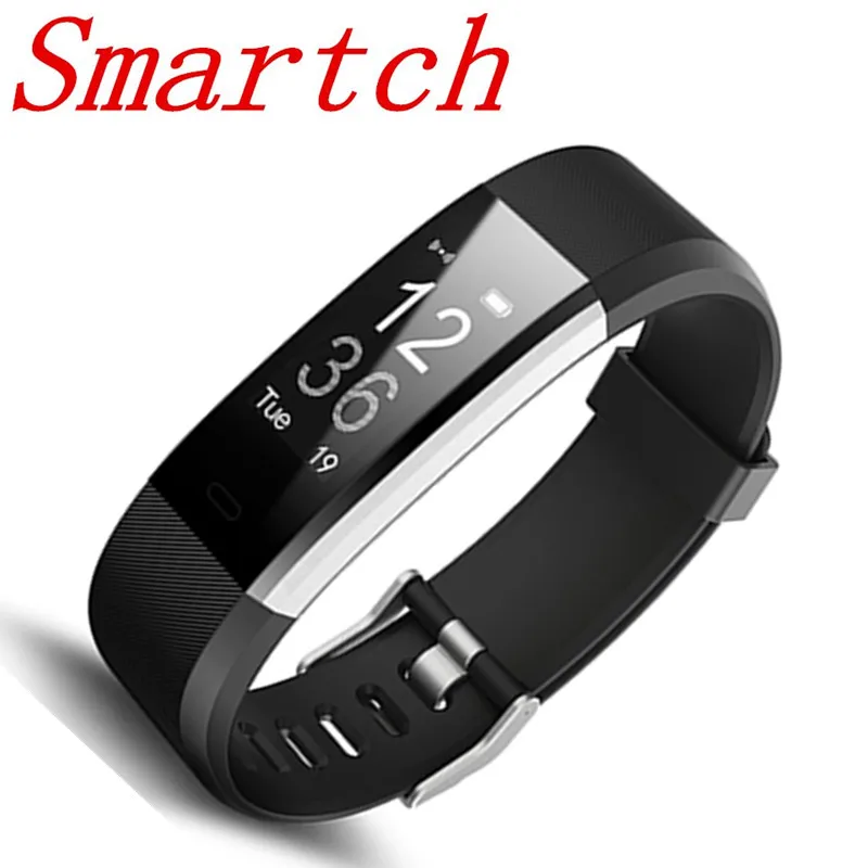 

Smartch ID115HR PLUS Smart Wristband Sports Heart Rate Smart Band Fitness Tracker Smart Bracelet Smart Watch for IOS Android