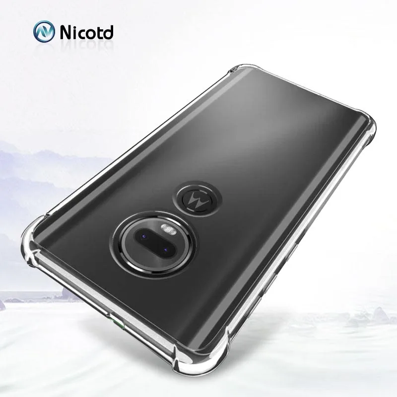 Transparent TPU Case for Motorola G7 plus z3 g6 Clear Phone Case for MOTO One power