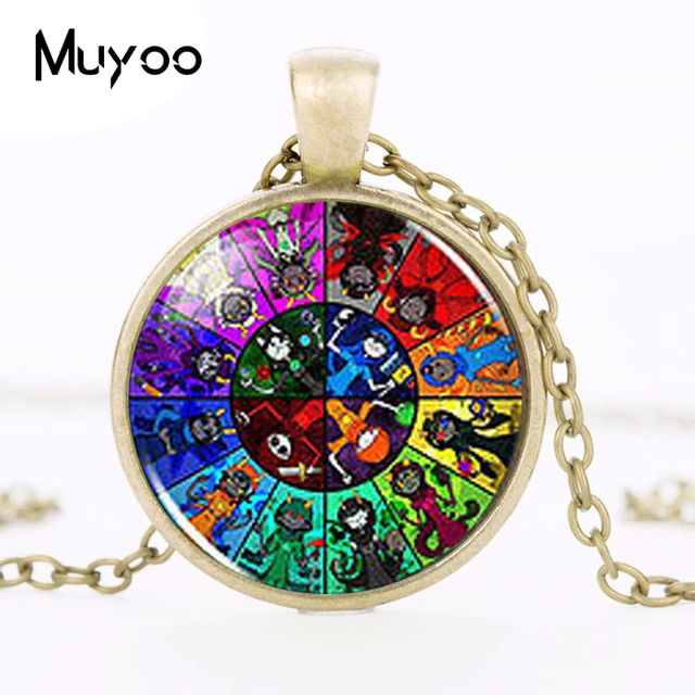 Steampunk New Homestuck God Wheel Game Comic Necklace Pendant Charm Jewelry  Cosplay Anime Women Men Chain Best Friends Gift Hz1 - Pendants - AliExpress