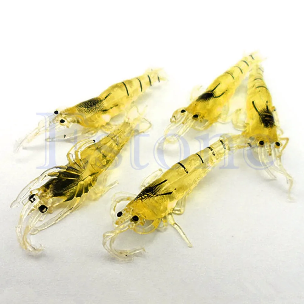 

F85 hot 20pcs/lot 5cm Biomimetic Life-like Soft Prawn Shrimp Fishing Lure Baits