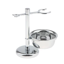 Профессиональный цинковый сплав щетка для бритья подставка для бритвы держатель с чашей кружка чашки набор для мужчин