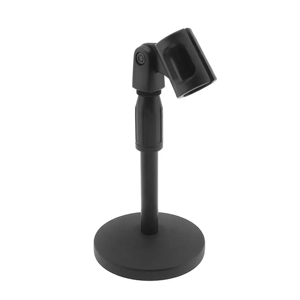 Portable Desktop Lifting Metal Weighted Disc Microphone Stand for General Meeting Computer Microphone / Live Broadcast