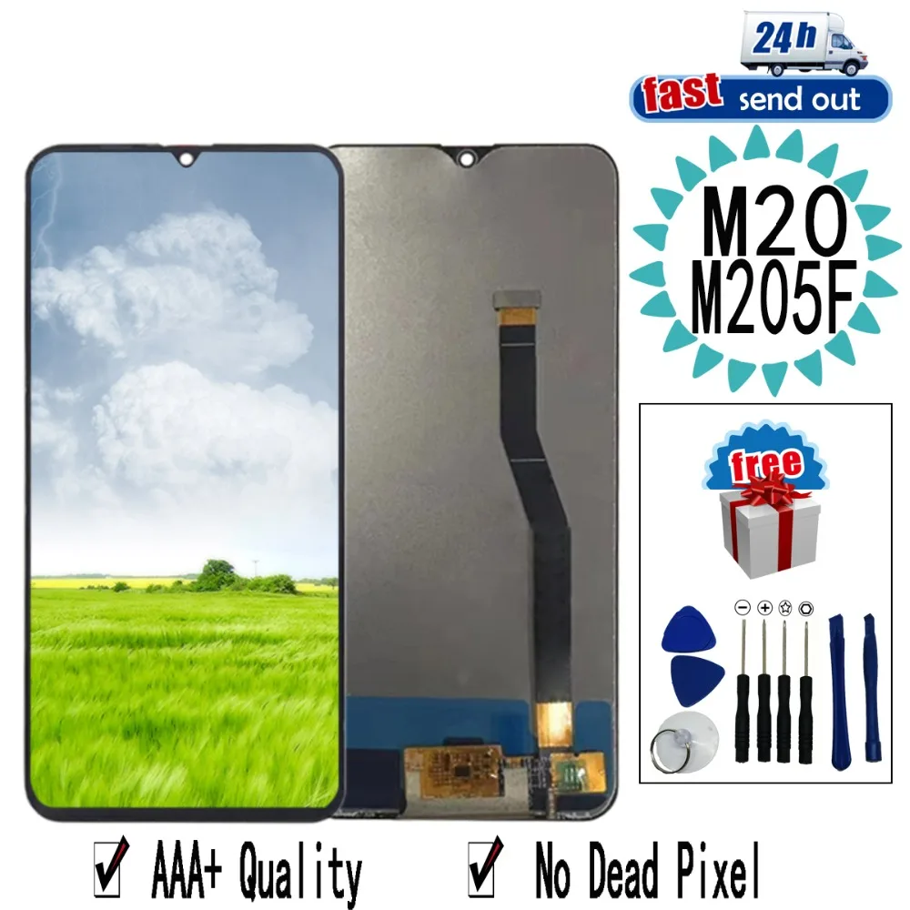 

6.3" M205F LCD For SAMSUNG GALAXY M20 2019 SM-M205 M205F LCD Display Touch Screen Tested Digitizer Assembly