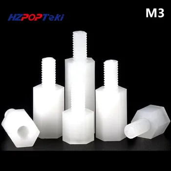 

Hexagonal M3 Plastic Nylon Spacer Column Screw Fastener Blind Nut Double-Screw Bolt Easy to Handle Install 50000pcs