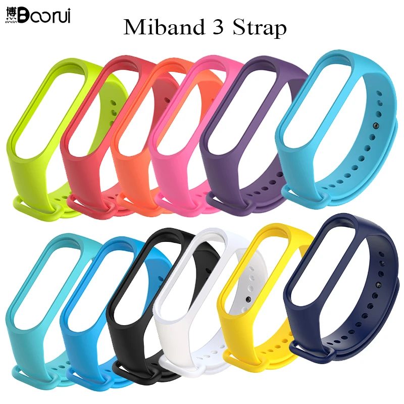

Mi band 3 strap colorful Silicone Replacement wrist strap for xiaomi mi 3 smart band mi3 sports sleep bracelets Accessories