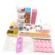 Акриловый маникюрный набор для ногтей, 6 цветов, сухие Блестки для декорирования акриловое перо, кисть для ногтей, набор инструментов для начинающих