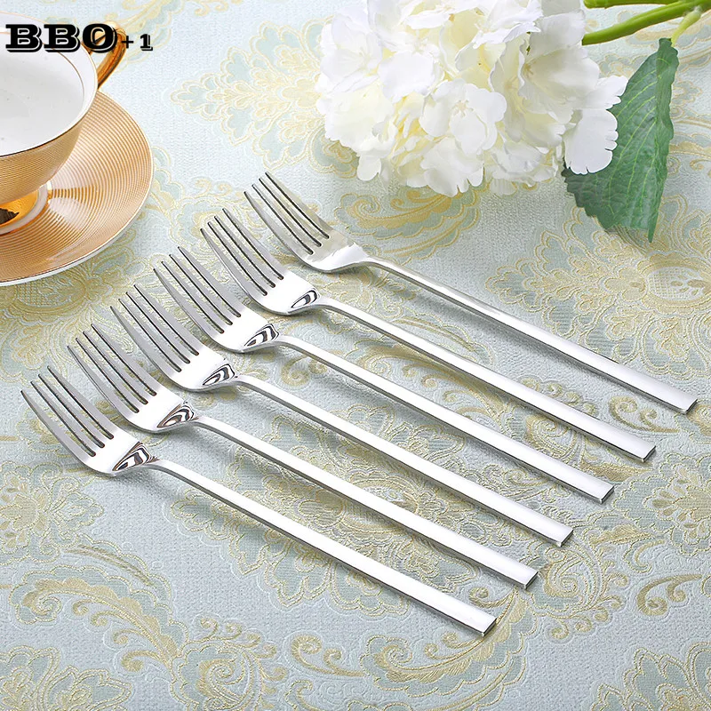 6pcs 8.5''Stainless Steel Dinner Fork Salad Dessert Fruit Forks