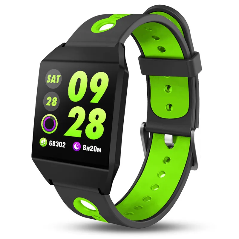 

Smart Watch Men Women Suqare Dial Rubber Intelligent Fitness Watch Support IOS Android Bluetooth Run Sports Smart Bracelet Watch