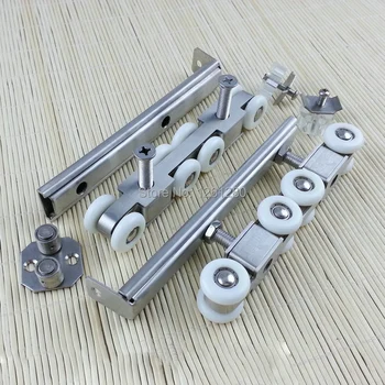 

door roller ultra-quiet wooden furniture sliding door pulley hanging track curtain nylon wheel glass bearing door hardware