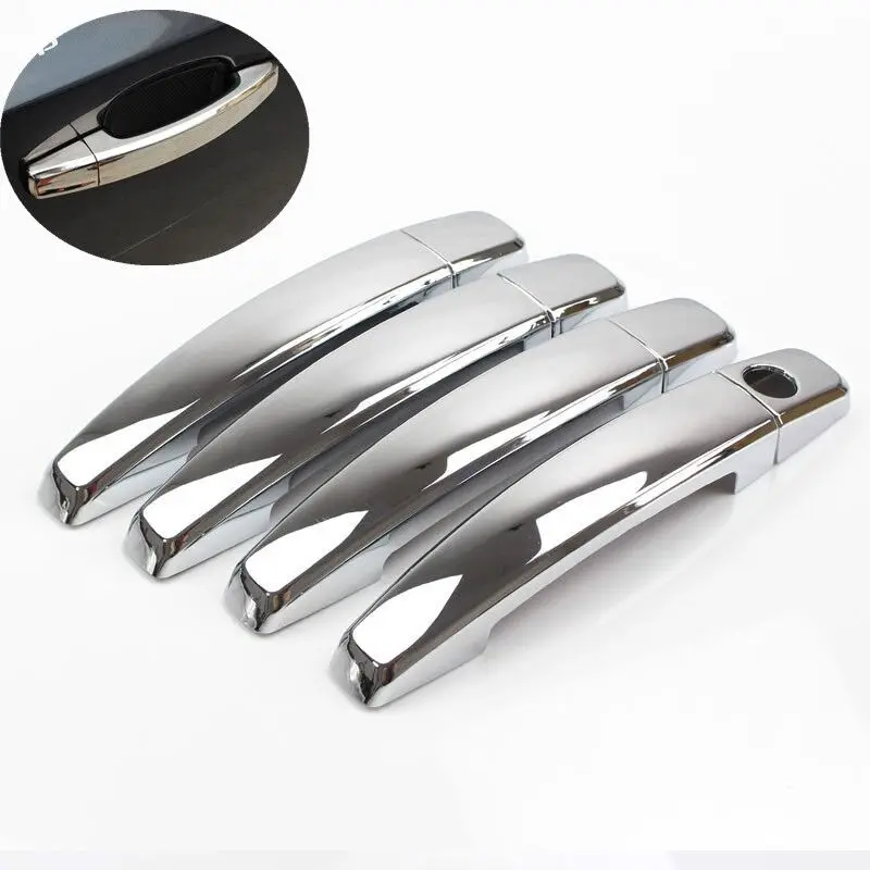 

FUNDUOO For Chevrolet Cruze 2008-2013 Captiva 2006-2013 Camaro 2010-2015 Spark 2009-2011 Chrome Door Handle Cover Trim Sticker