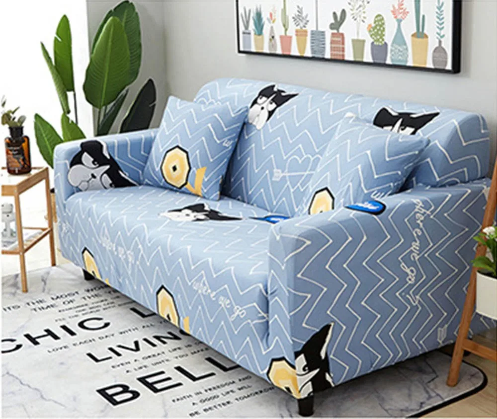 

Meijuner Sofa Cover Elastic Sofa Cover Set Simple Cartoon Pattern Slipcover All-inclusive Anti-slip Cover For living Room Hotel