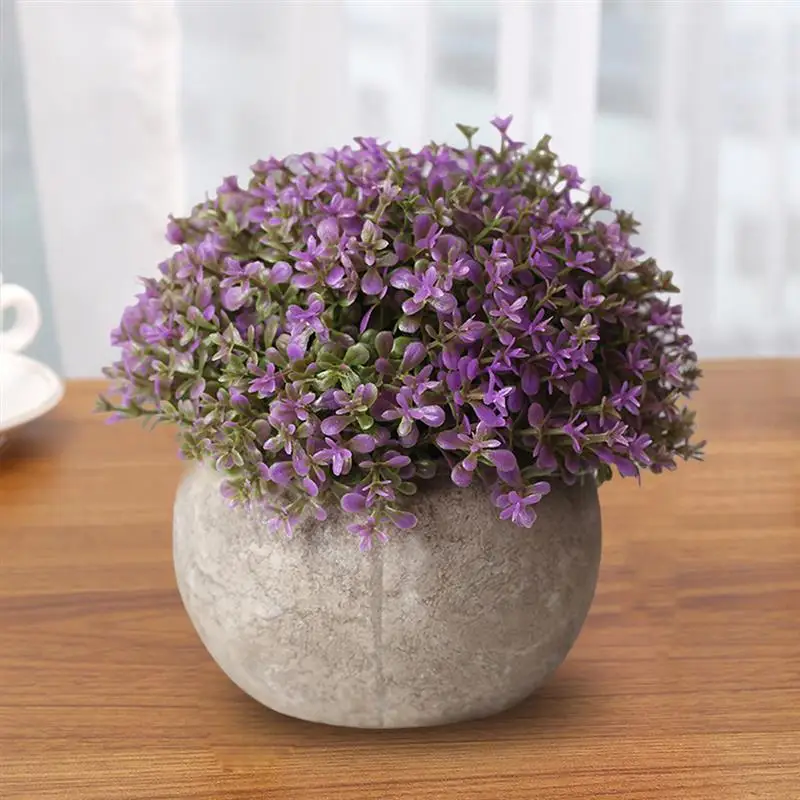 Artificial Plant Vintage Plastic Potted Green Fake Plant Decor Plant Artificial Planters Indoor