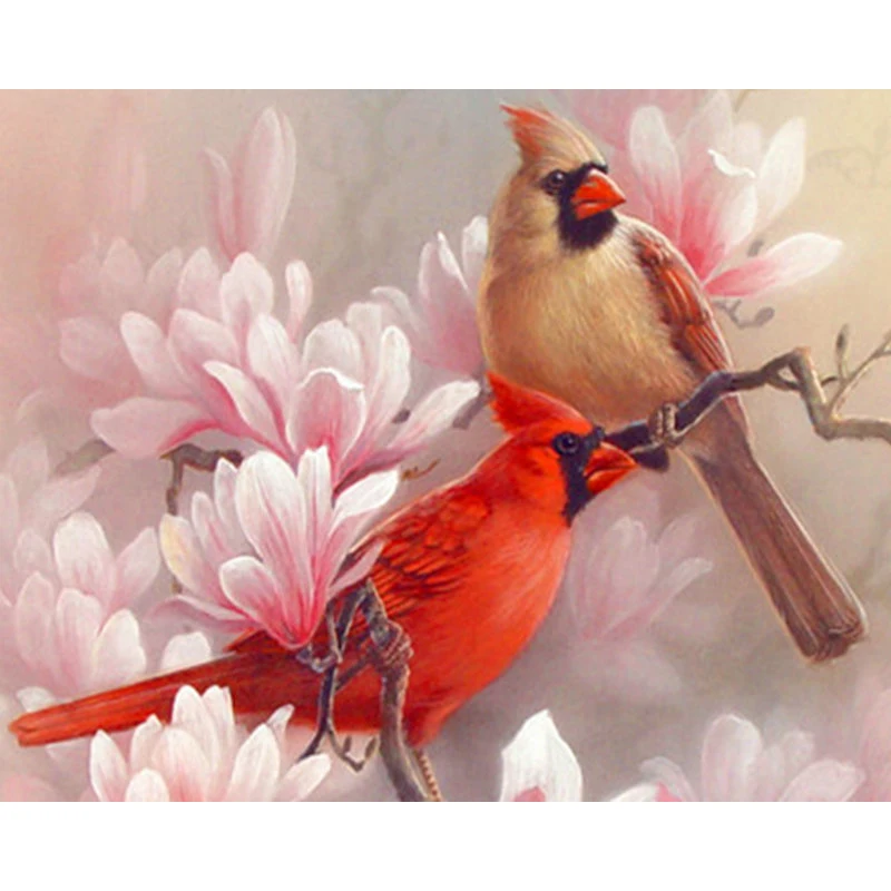 

YIKEE Diamond Painting Birds and Flowers Full Drill Diamond Embroidery Sale Handmade Wall Decor Scenery Mosaic Crystal k825