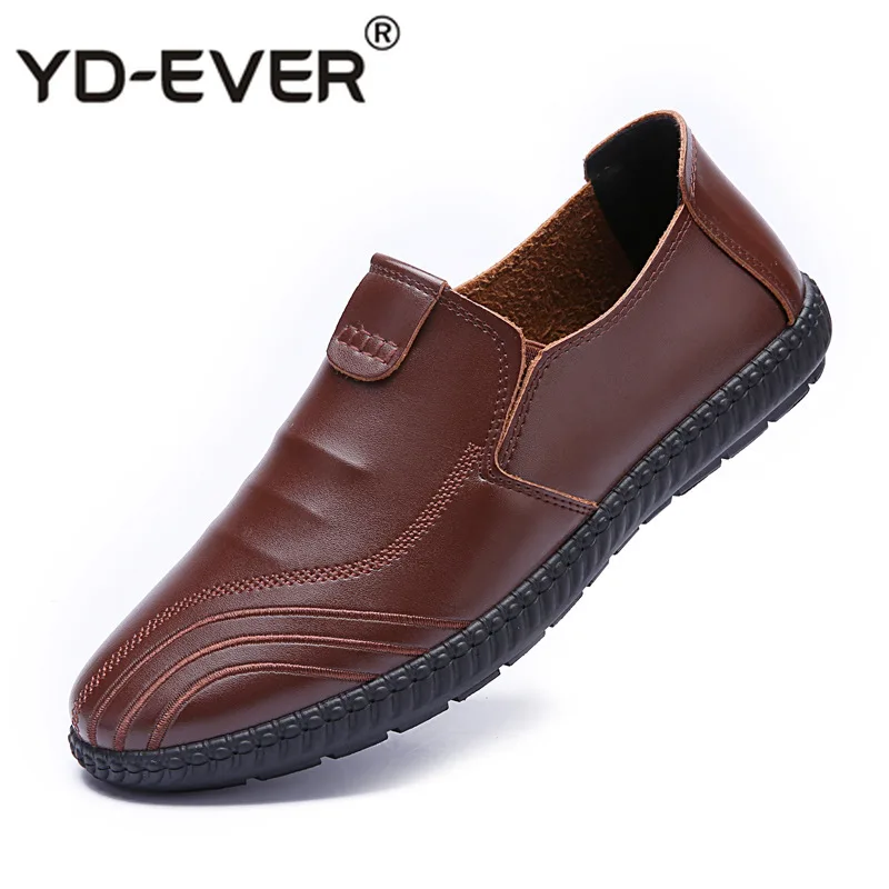 marron Slip Qualité Chaussures Yd Marque Reniflard Sapato Noir Masculino Casual D'été vert Haute on En Cuir Hommes Confortable ever qYpwYTB