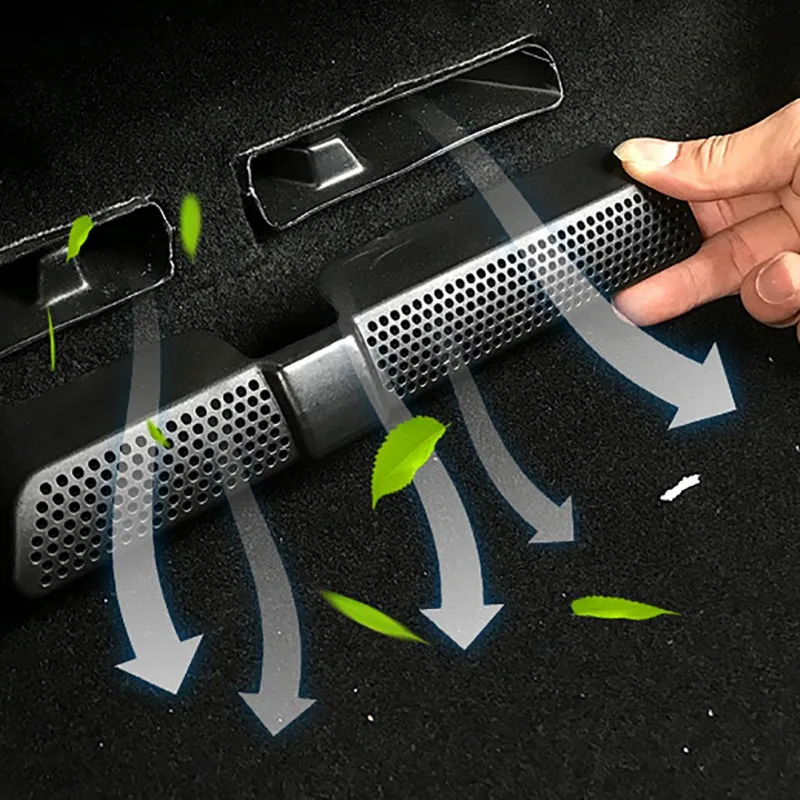 

2Pcs Car Air Conditioner Cover Under Rear Seat Seat Air Vent Duct Outlet Shell