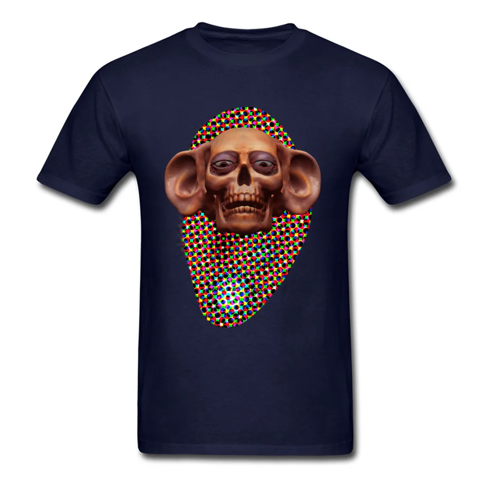 Deejay Skull Pure Cotton Tops Shirt for Men Casual T Shirts comfortable Hip Hop O Neck Tops Tees Short Sleeve Top Quality Deejay Skull navy