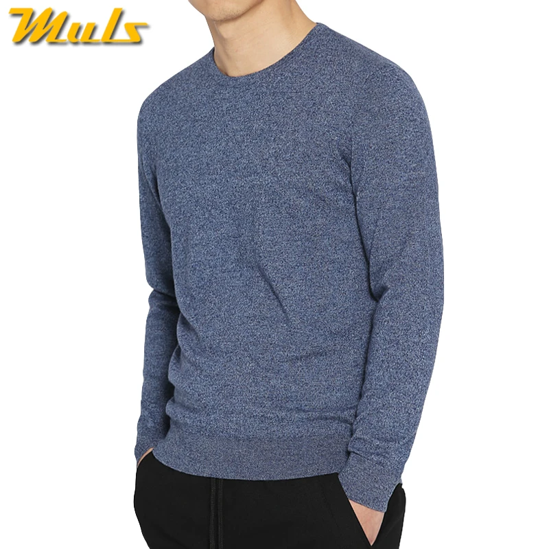 

7Colors Sweater Pullovers Men 100% Merino Wool Sweater Jumpers Man Winter Warm Mercerizing Fleece Male knitwear Autumn Plus Size
