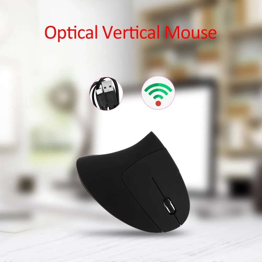 

BTS-912 Portable 2.4GHz Wireless Optical Vertical Mouse Speed Adjustable With USB Receiver for Home Office Gaming Use Promotions