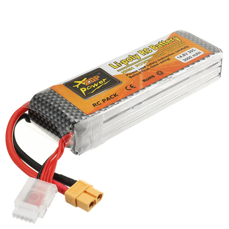 ZOP power 14,8 V 3000mah 30C 4S перезаряжаемая Lipo батарея XT60 разъем для радиоуправляемого квадрокоптера дрона модели вертолета