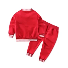 2017 Newest Spring Baby Boys Suits Korean Children Kids Cotton Fleece Jacket+Pants 2 Pcs Suits Infant/Newborn Girls Clothes