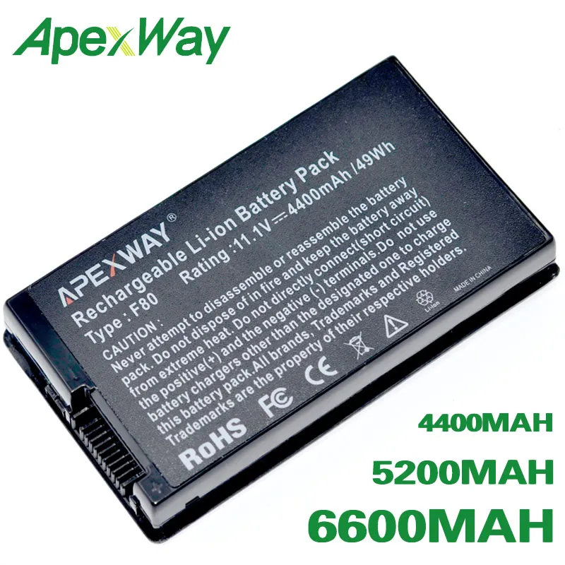 ApexWay Батарея для Asus A32-F80 F80 F80Cr F80s F81 F81E F81Se F83 F83Cr F83E F83S F83Se F83T F83V F83VD F83VF K41 K41E