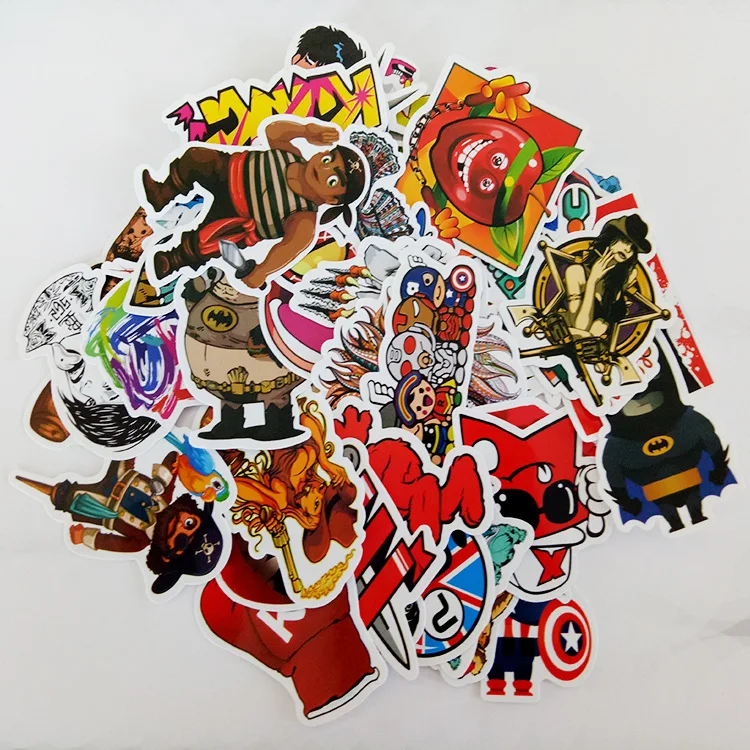 100pcs DIY Graffiti Sticker Bomb Decal Car Motorcycle Suitcase Laptop Covers Stickers Bomb Accessories Toys For children Kids