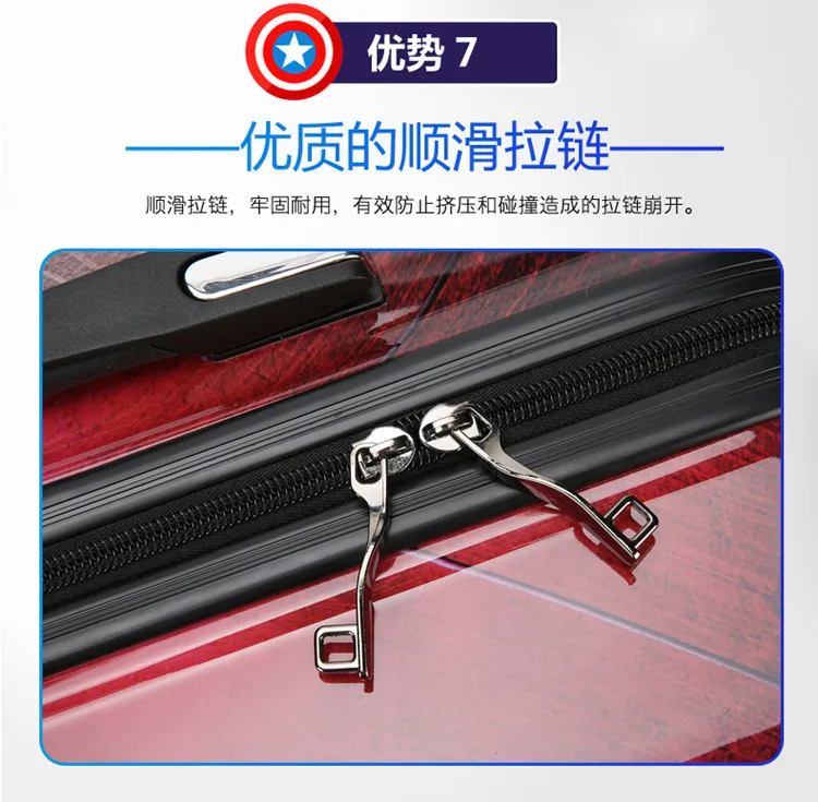 ZYJ Kids Iron Man Captain America Travel Rolling Luggage Cartoon Spiderman Batman Spiderman Suitcase Airplane Trolley Luggage (12)
