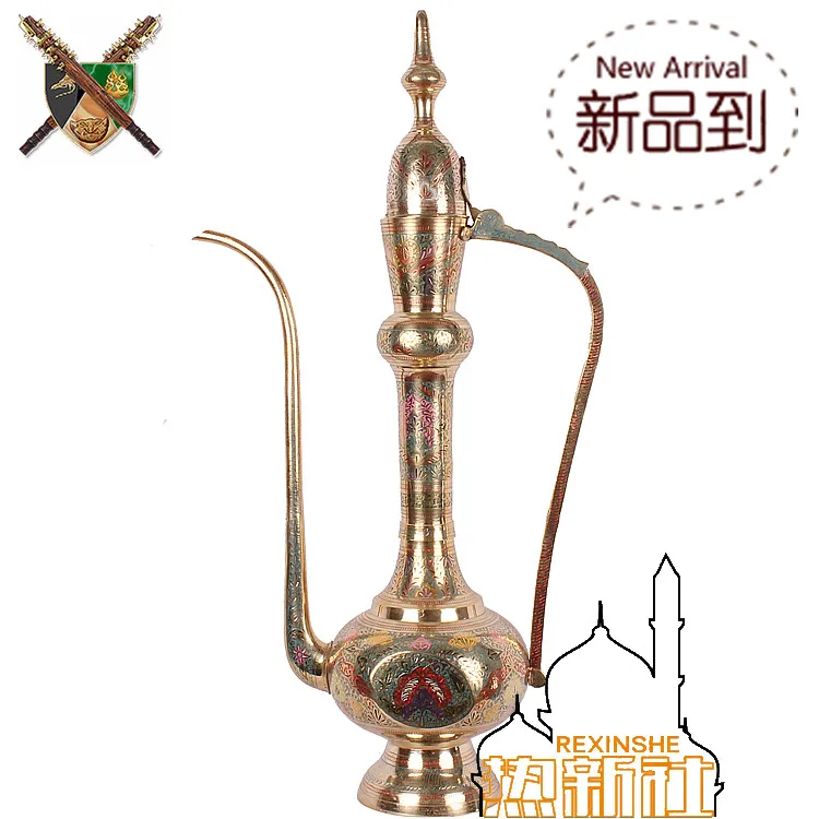

India imported bronze vase handicraft bronze 76 cm tall bronze vase flower pot blue bus