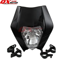 Motorcycle Dirt Bike Motocross Supermoto Headlights Universal New Version Headlight KTM SX EXC XCF SXF SMR Headlamp powerzone headlight for ktm sx exc xcw xcf sxf smr motorcycle dirt bike motocross supermoto enduro headlamp headlight fairing