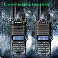2pcs UV-9R plus High power 10W upgrade version baofeng4500mAh two way radio VHF UHF portable radio walkie talkie uv 9R plus
