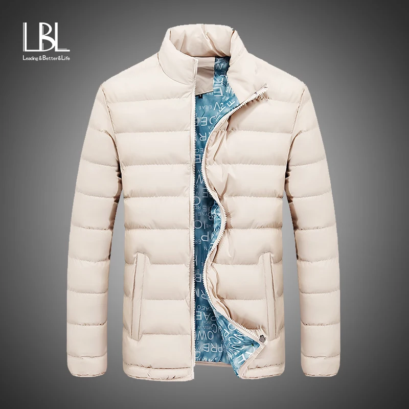 

2018 Men Winter Jackets Stand Collar Parka Bomber Jacket Mens Solid Thick Zipper Thick Jackets and Coats Warm Jackets Men Parkas
